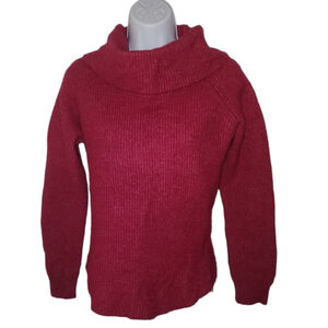 Tahari Merino Blend Fuchsia Knitwear Turtleneck Sweater - Women's